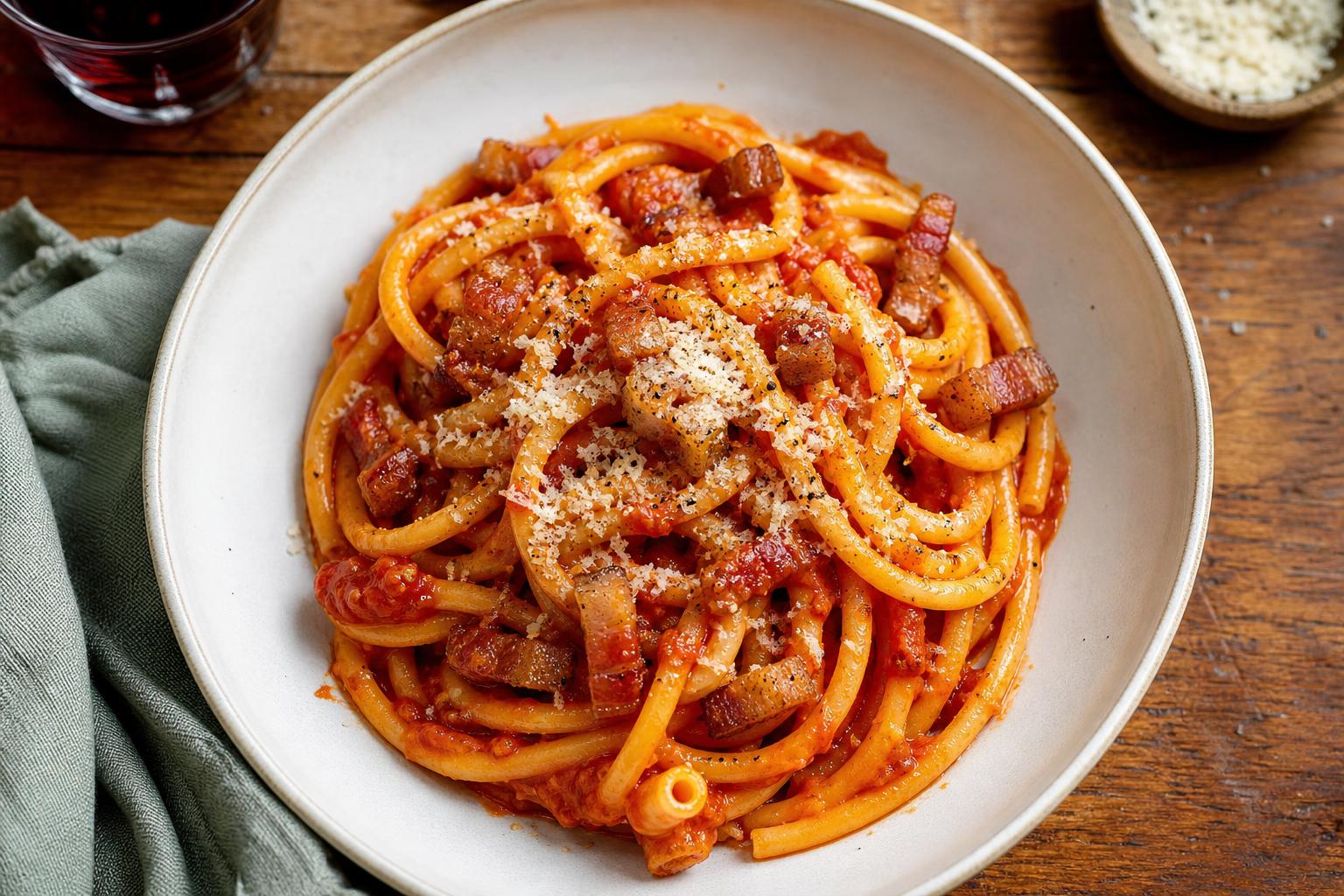 Bucatini all'Amatriciana — Amatriciana