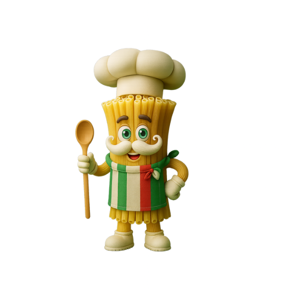 Chef Rigatoni — the Pesto Pastaria mascot